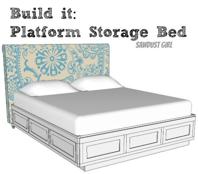 Best ideas about DIY King Bed Frame With Storage Plans
. Save or Pin Cal King Platform Storage Bed Free Plans Sawdust Girl Now.
