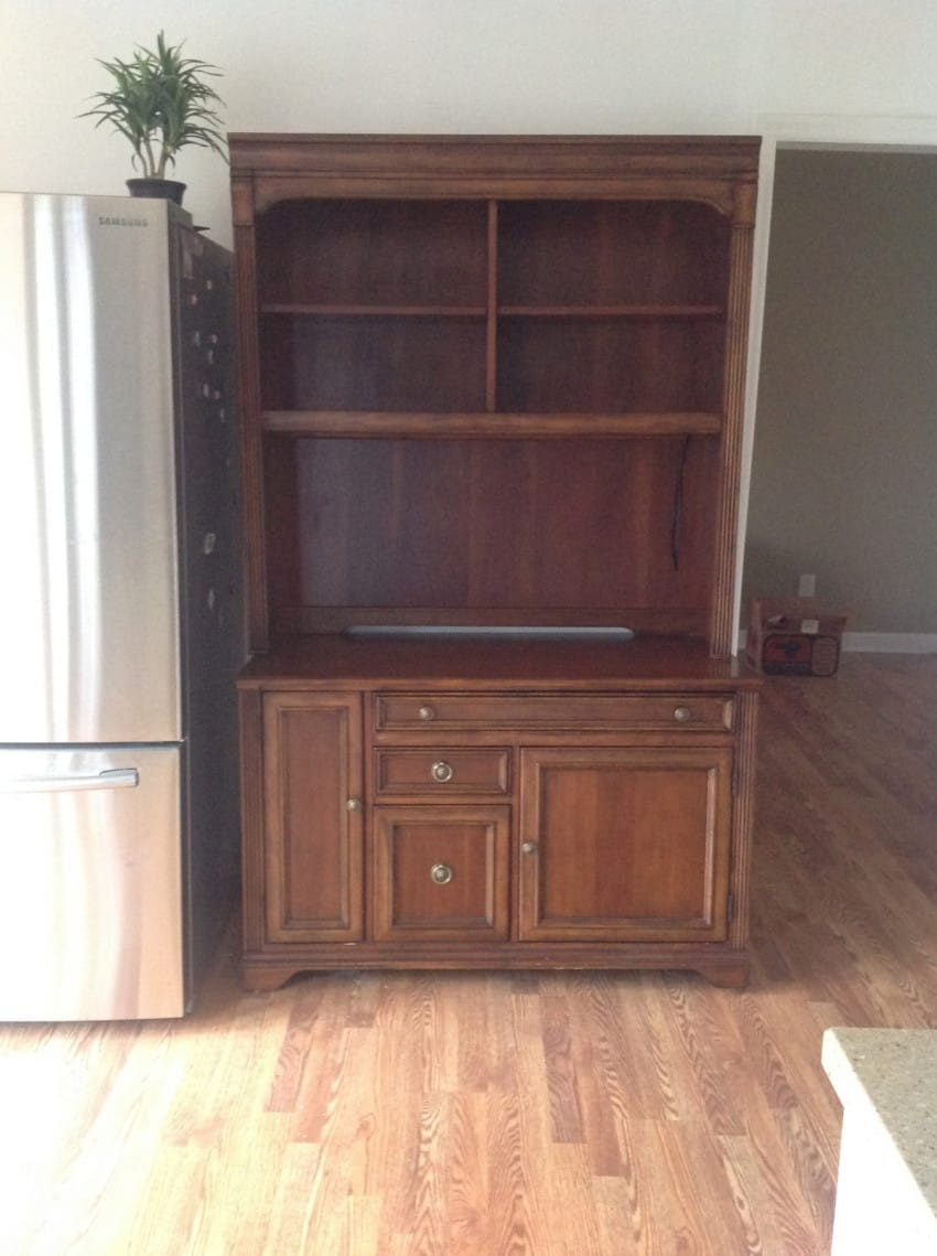 Best ideas about DIY Kitchen Hutch
. Save or Pin Woman Transforms Old Hutch Cabinet For Her Kitchen Now.