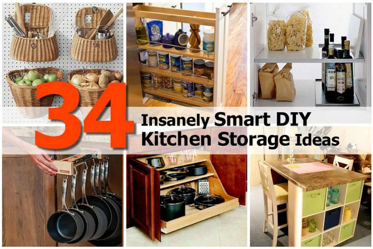 Best ideas about DIY Kitchen Storage Ideas
. Save or Pin 34 Insanely Smart DIY Kitchen Storage Ideas Now.