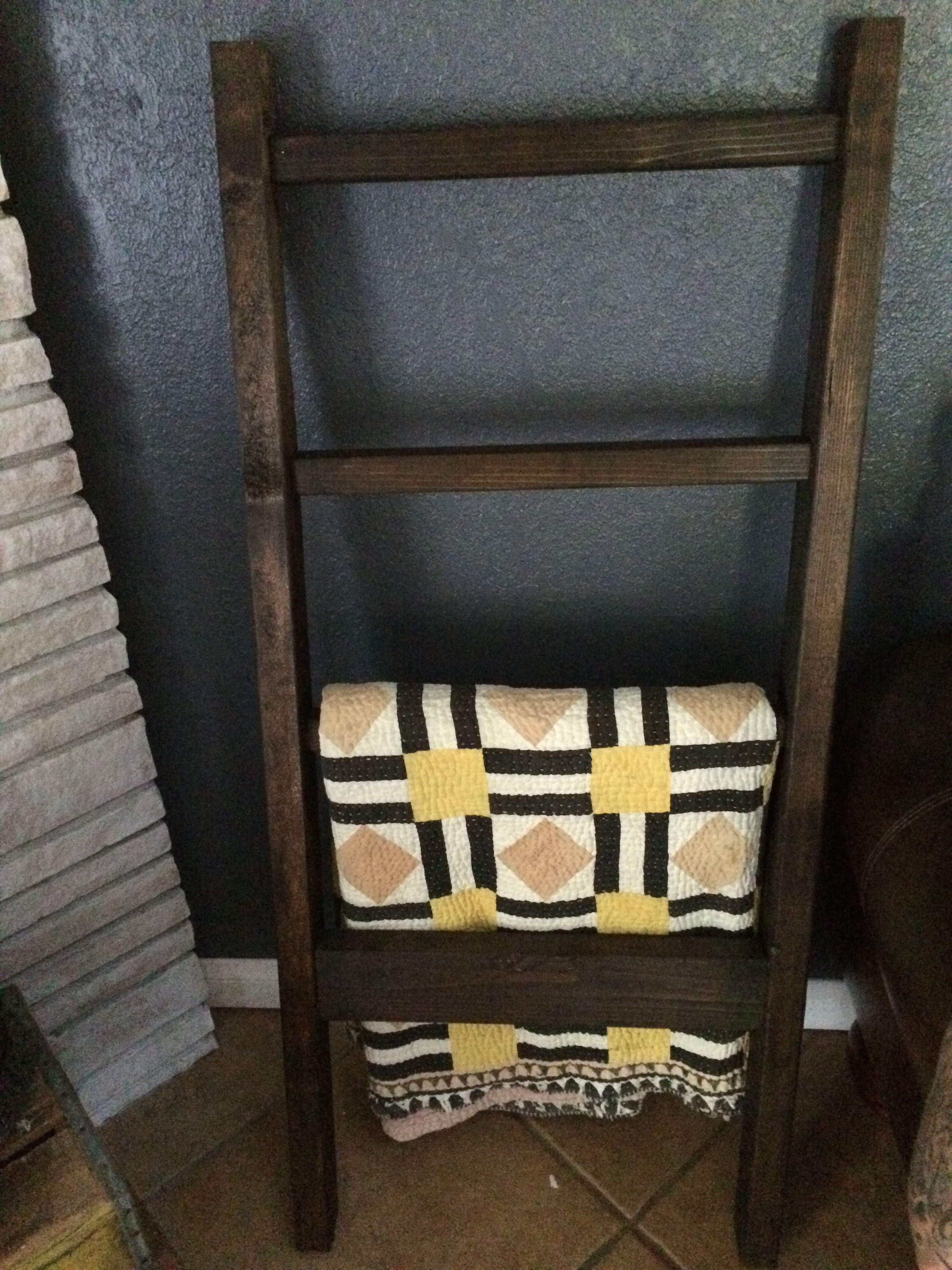 Best ideas about DIY Ladder Rack
. Save or Pin Quilt Blanket Rack Easy DIY Now.