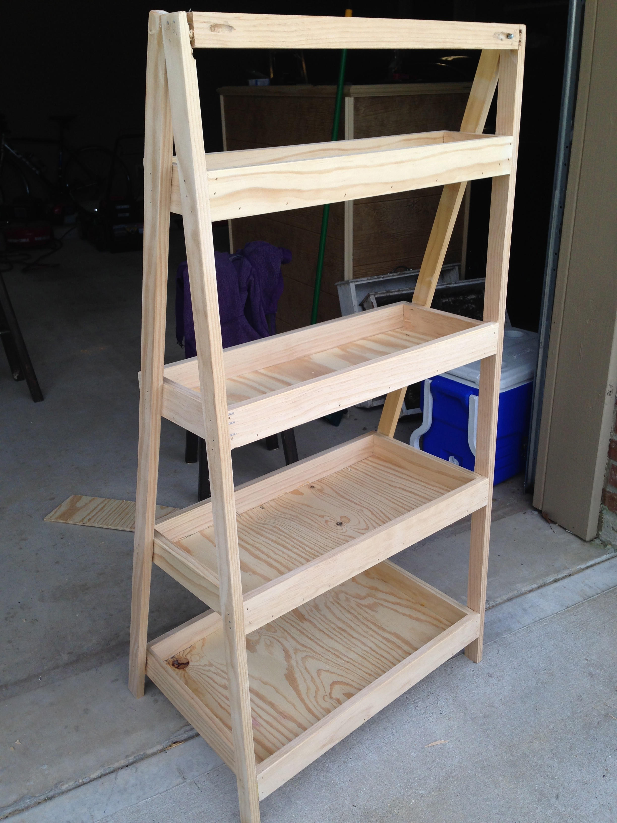 Best ideas about DIY Ladder Shelf Plans
. Save or Pin DIY Painter’s Ladder Shelf Now.