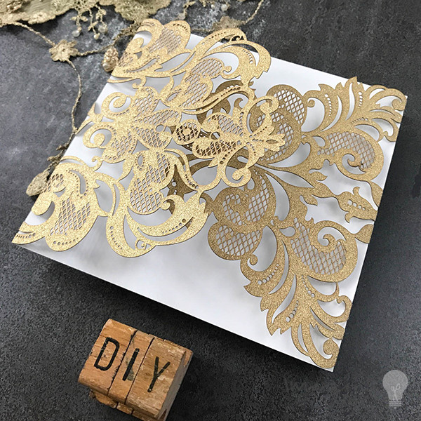 Best ideas about DIY Laser Cut Wedding Invitations
. Save or Pin Rococo Laser Cut Range Gold Glitter Imagine DIY Now.