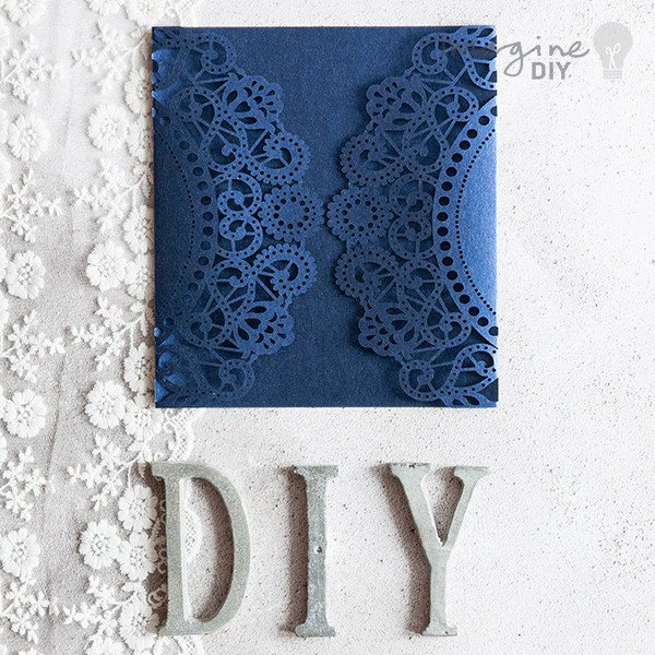 Best ideas about DIY Laser Cut Wedding Invitations
. Save or Pin Doily Wedding Invitation Navy Imagine DIY Now.