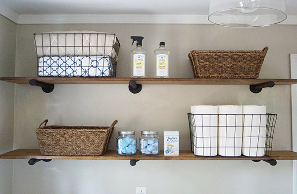 Best ideas about Diy Laundry Room Shelves
. Save or Pin DIY Laundry Room Storage Ideas Pipe Shelving Now.