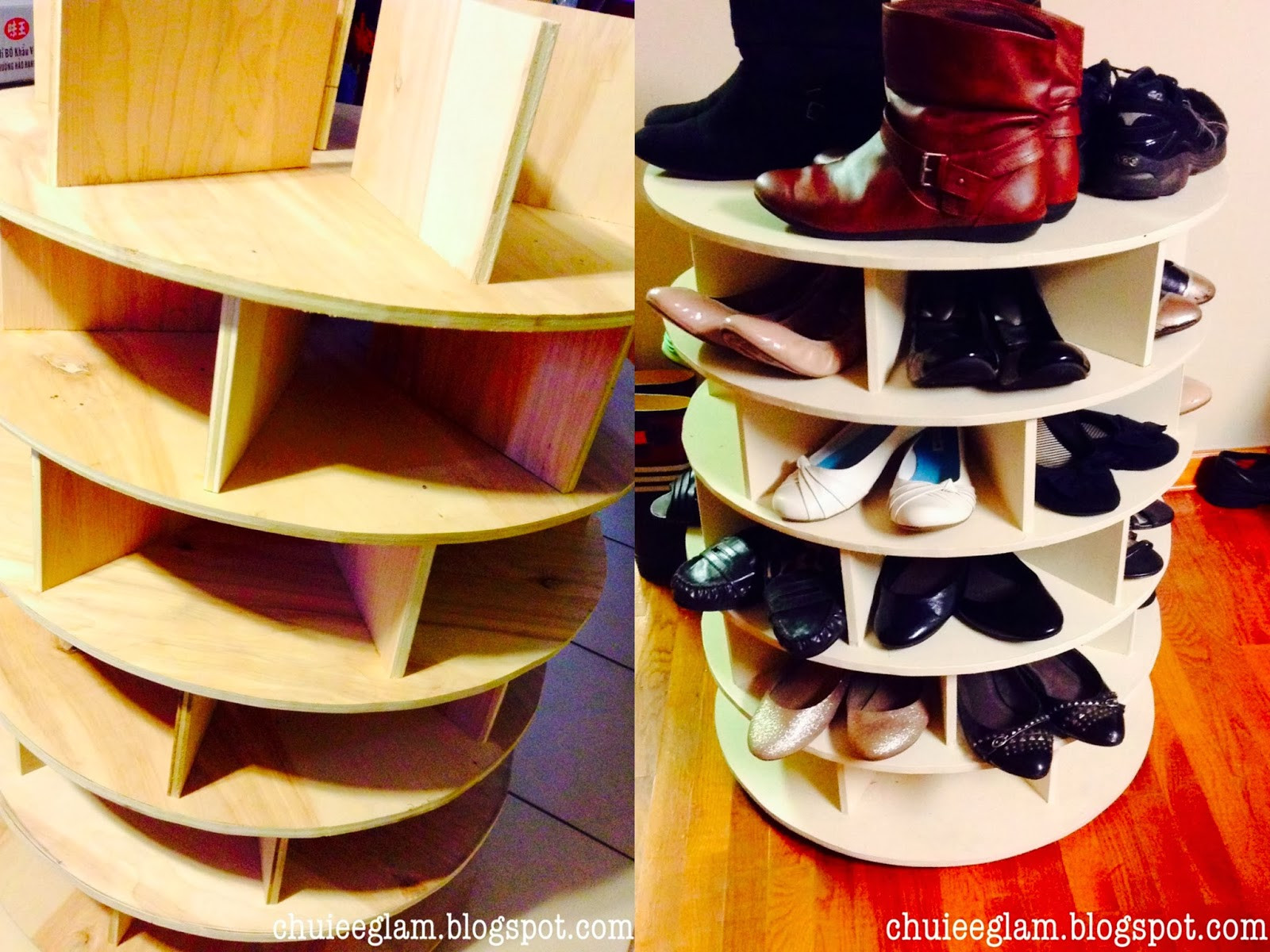 Best ideas about DIY Lazy Susan Shoe Rack
. Save or Pin DIY Lazy Susan Shoerack Organizer Chuiee Glam Now.