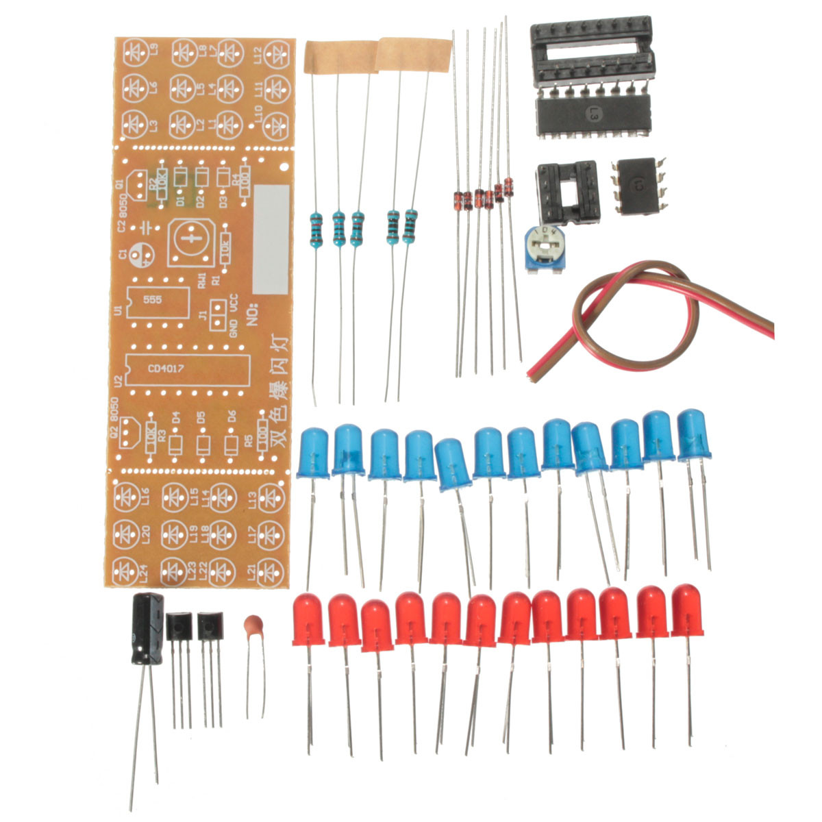 Best ideas about DIY Led Kits
. Save or Pin DIY Two color LED Flashing Light Electronic Kit Circuit Now.