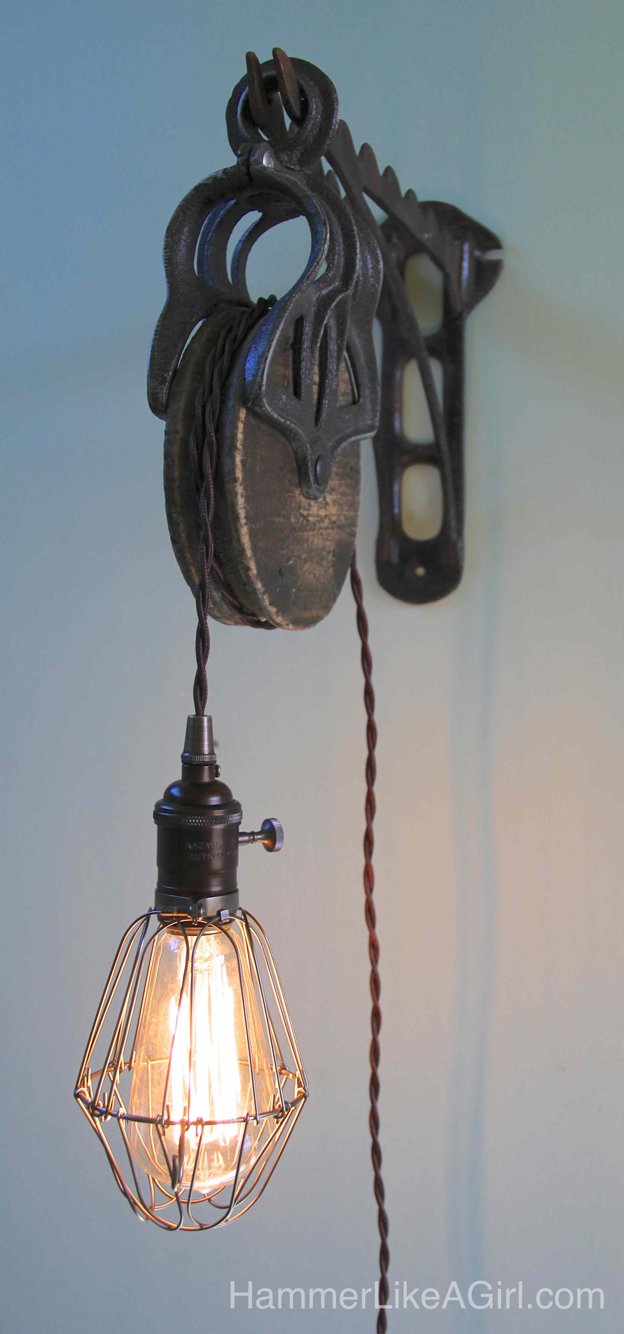 Best ideas about DIY Light Fixture
. Save or Pin diy pendant light with pulley Archives Hammer Like a Now.