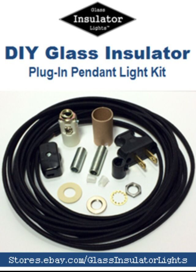 Best ideas about DIY Light Kits
. Save or Pin DIY Glass Insulator Pendant Light Kit Plug In Hanging Now.