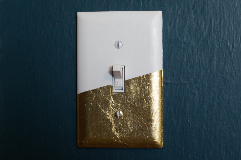 Best ideas about DIY Light Switch Cover
. Save or Pin DIY Gold Leaf Light Switch Cover Sarah Hearts Now.