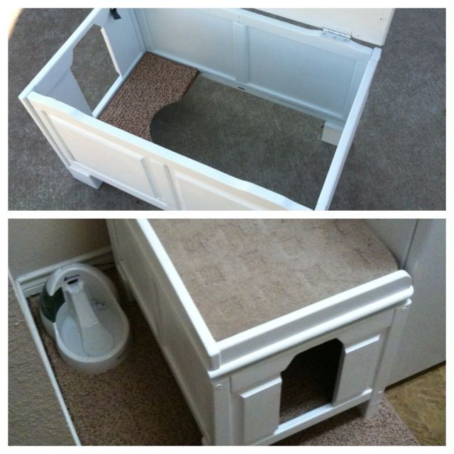 Best ideas about DIY Litter Box Cover
. Save or Pin My DIY cat litter box cover I took an old wooden toy box Now.