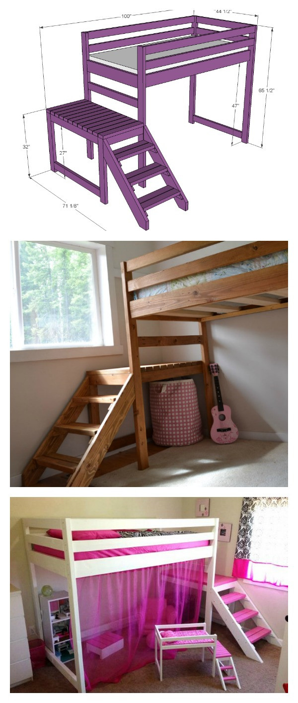 Best ideas about DIY Loft Bed Plans With Stairs
. Save or Pin DIY Camp Loft Bed with Stair Now.