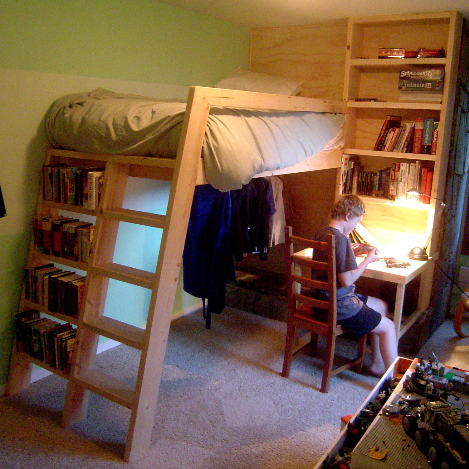Best ideas about DIY Loft Bed Plans With Stairs
. Save or Pin Loft beds with bookshelf ladders Now.