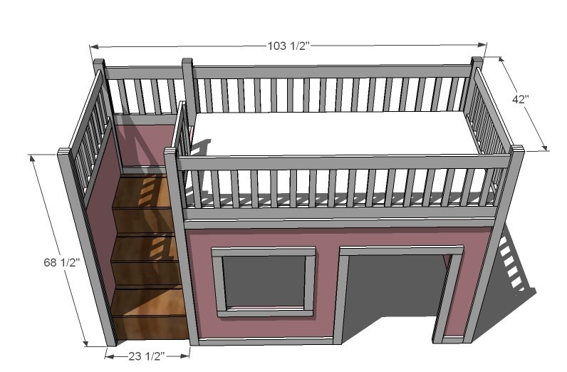 Best ideas about DIY Loft Bed Plans With Stairs
. Save or Pin Diy Playhouse Loft Bed DIY Blueprint Plans Download tea Now.