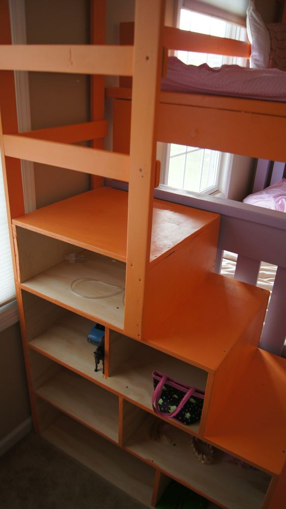 Best ideas about Diy Loft Bed With Stairs
. Save or Pin Bunk bed Triple bunk beds and Stairs on Pinterest Now.