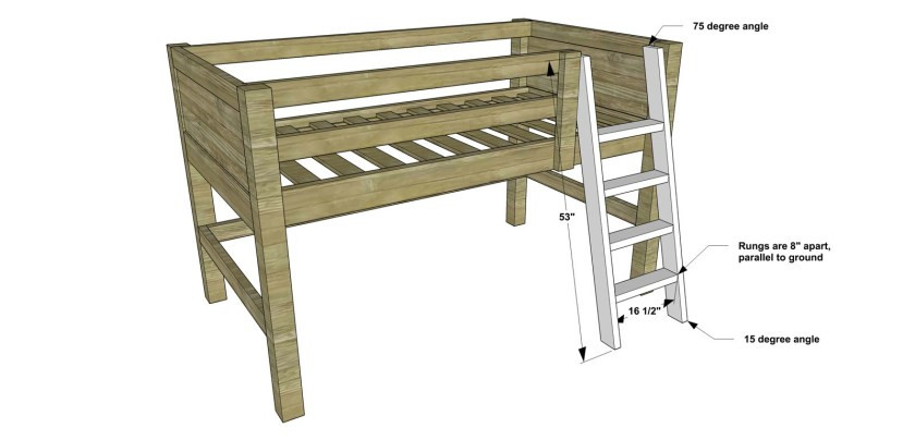 Best ideas about DIY Low Loft Bed
. Save or Pin Free DIY Furniture Plans How to Build a Twin Sized Low Now.