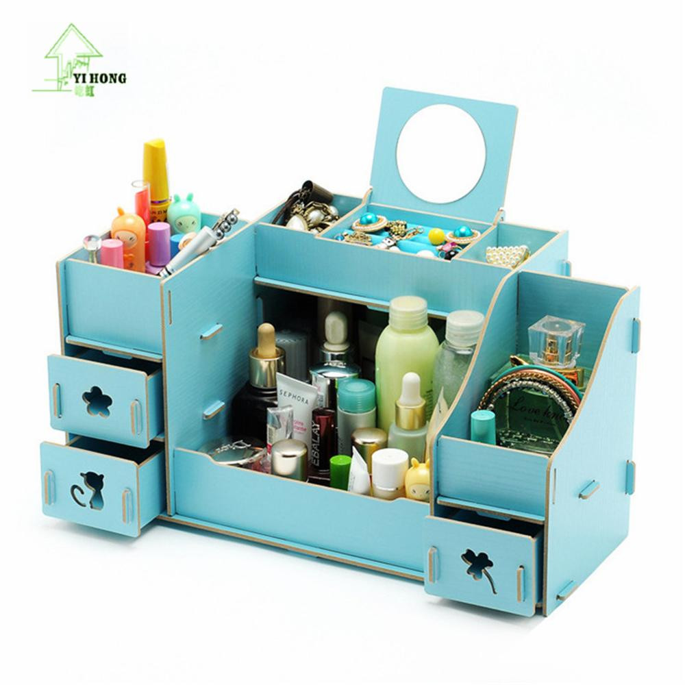 Best ideas about DIY Makeup Organizer Box
. Save or Pin YIHONG Creative Diy Wooden Cosmetic Storage box Multi Now.