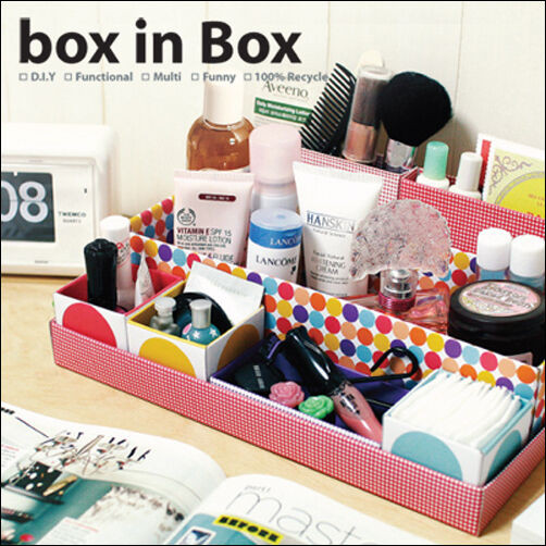 Best ideas about DIY Makeup Organizer Shoebox
. Save or Pin DIY Cardboard Storage Tidy Box Cosmetic Desk Full Design Now.