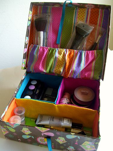 Best ideas about DIY Makeup Organizer Shoebox
. Save or Pin Neceser hecho con caja de zapatos makeup box organizer Now.