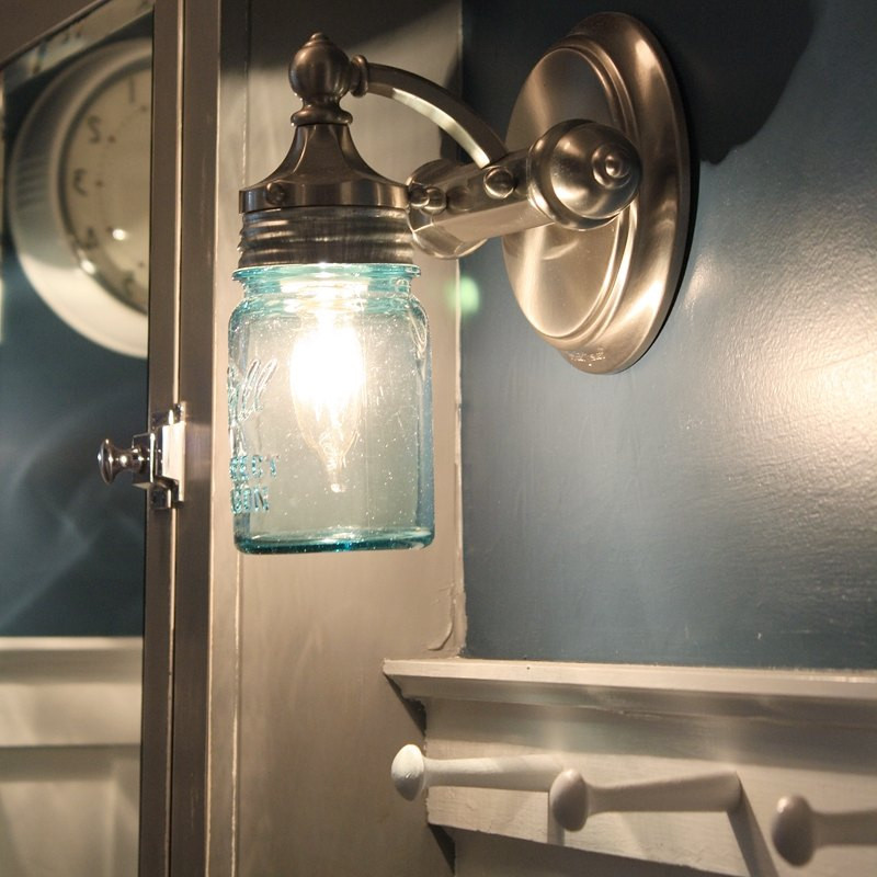 Best ideas about DIY Mason Jar Wall Sconce
. Save or Pin DIY Ball Jar Sconce Light Now.