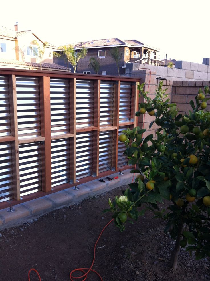 Best ideas about DIY Metal Fence
. Save or Pin DIY fence section made of wood frame and corrugated tin Now.
