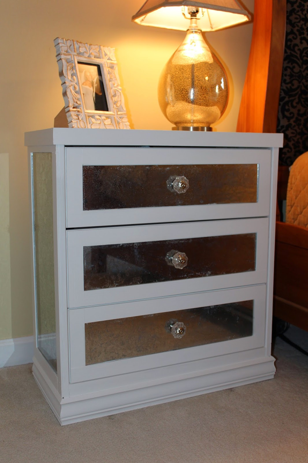 Best ideas about DIY Mirrored Nightstand
. Save or Pin DIY Mirrored Nightstand IKEA Rast Hack Now.