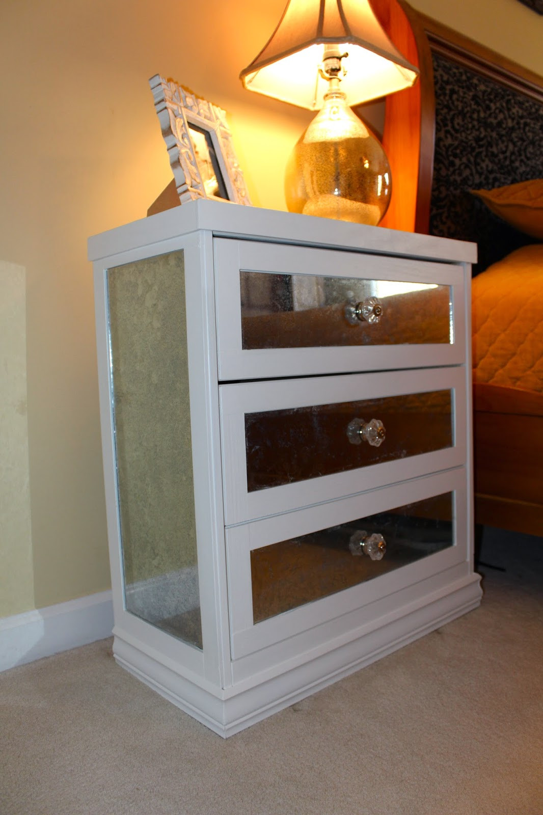 Best ideas about DIY Mirrored Nightstand
. Save or Pin DIY Mirrored Nightstand IKEA Rast Hack Now.