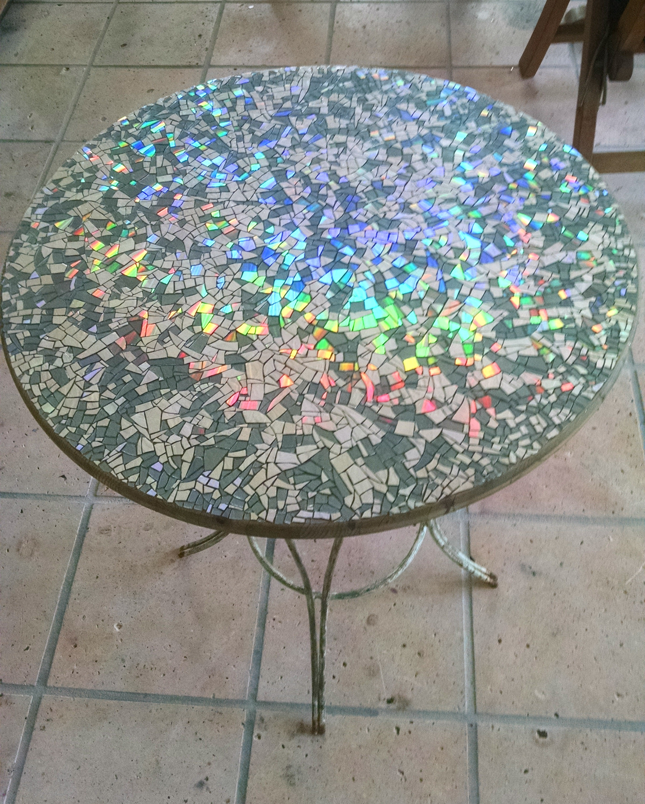 Best ideas about DIY Mosaic Table
. Save or Pin How to Make Mosaic CD Garden Table Craftspiration Now.