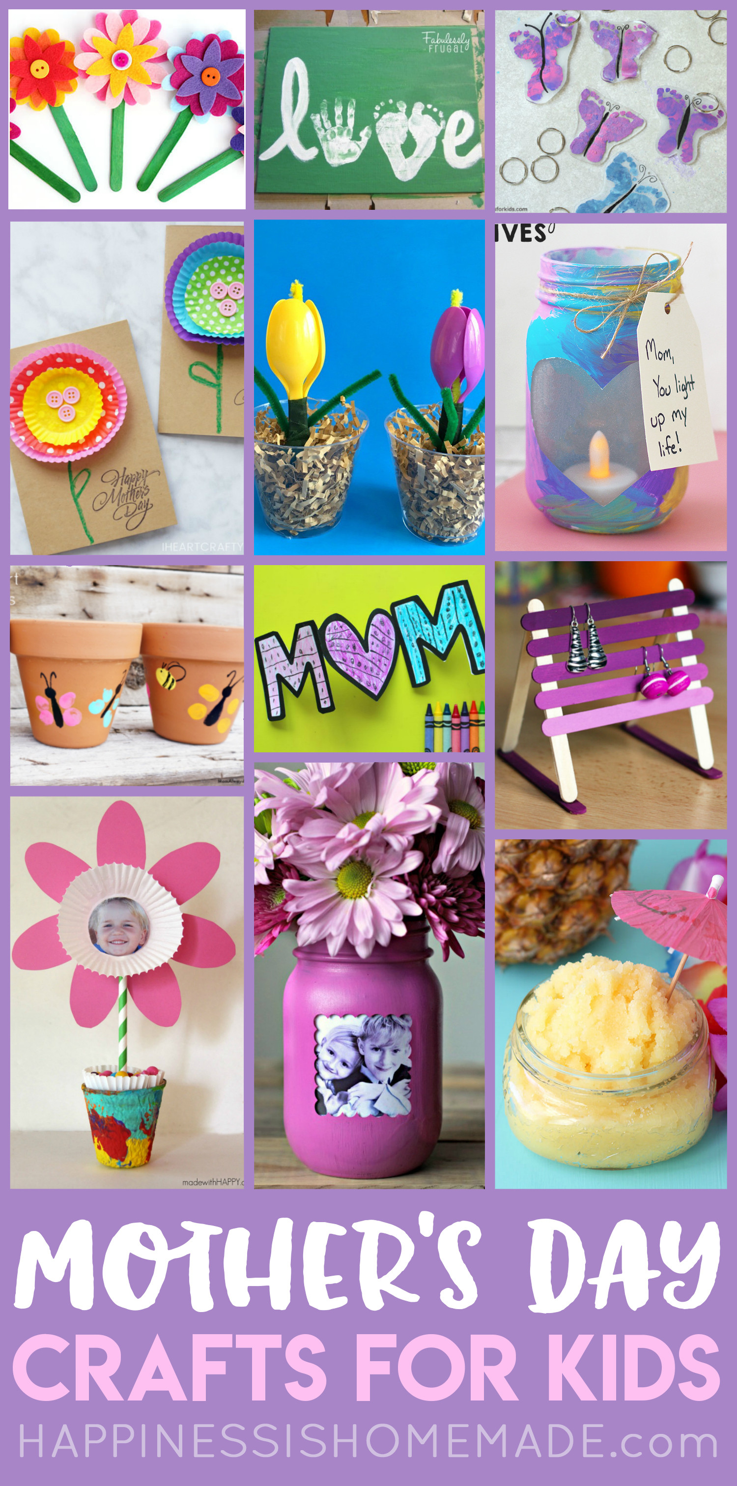Best ideas about DIY Mothers Day Gifts From Kids
. Save or Pin Easy Mother s Day Crafts for Kids Happiness is Homemade Now.