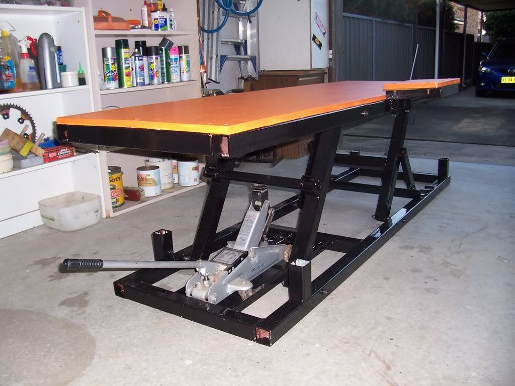 Best ideas about DIY Motorcycle Lift Plans
. Save or Pin Motorcycle Lift bench table Adventure Rider Now.