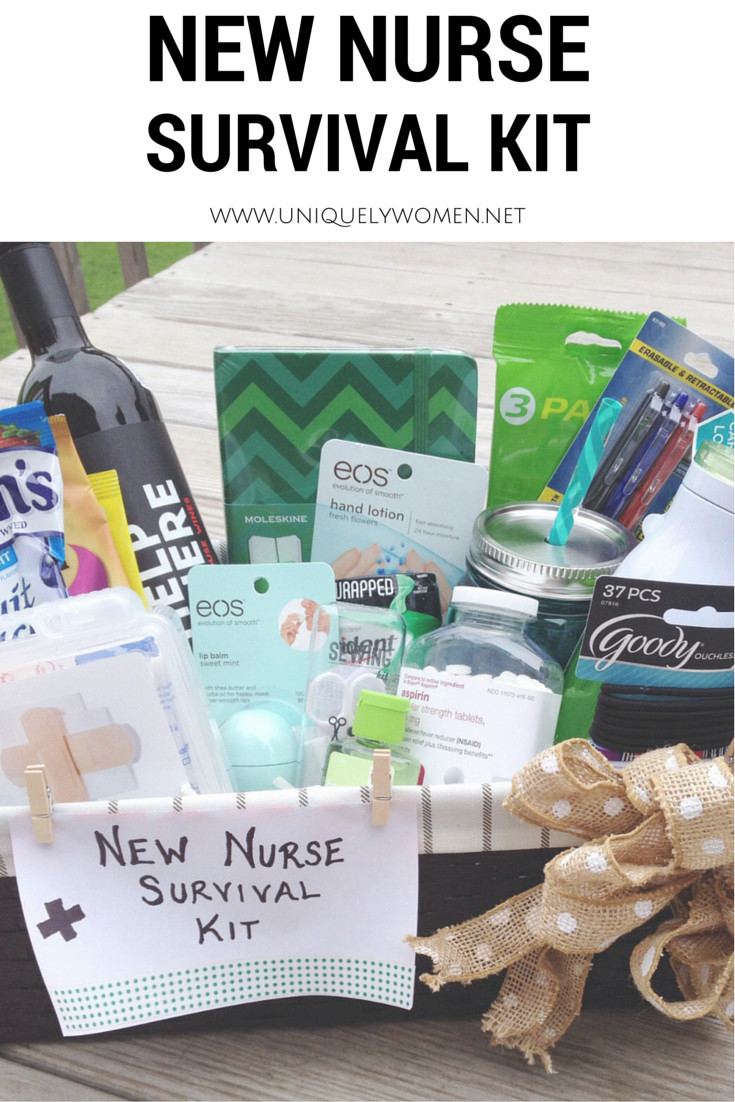 Best ideas about DIY Nurse Gifts
. Save or Pin DIY New Nurse Survival Kit Uniquely Women Now.