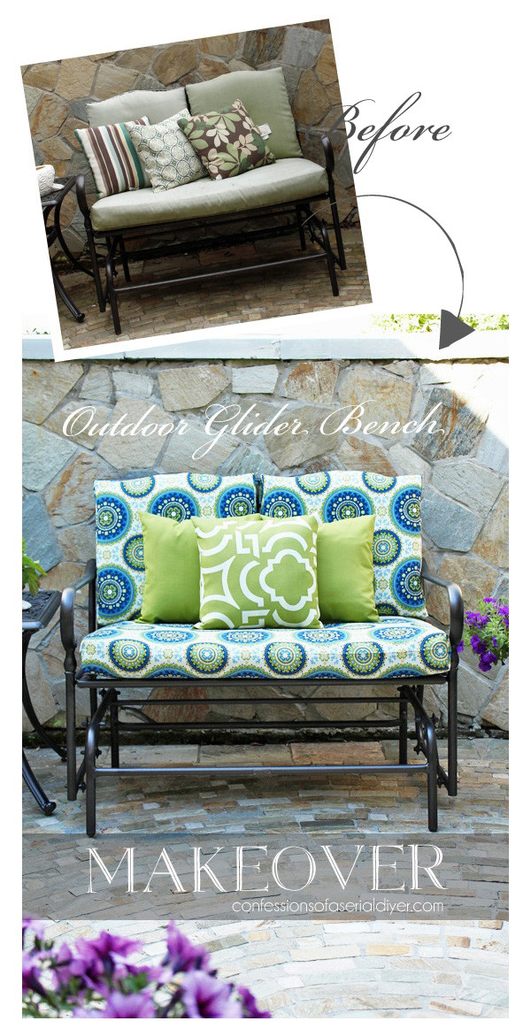 Best ideas about DIY Outdoor Bench Cushion
. Save or Pin Outdoor Glider Bench Makeover Now.