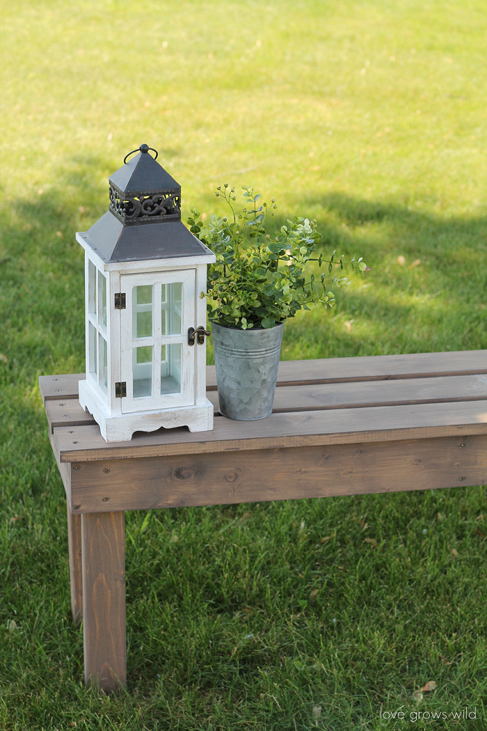 Best ideas about DIY Outdoor Bench
. Save or Pin Easy DIY Outdoor Bench Love Grows Wild Now.