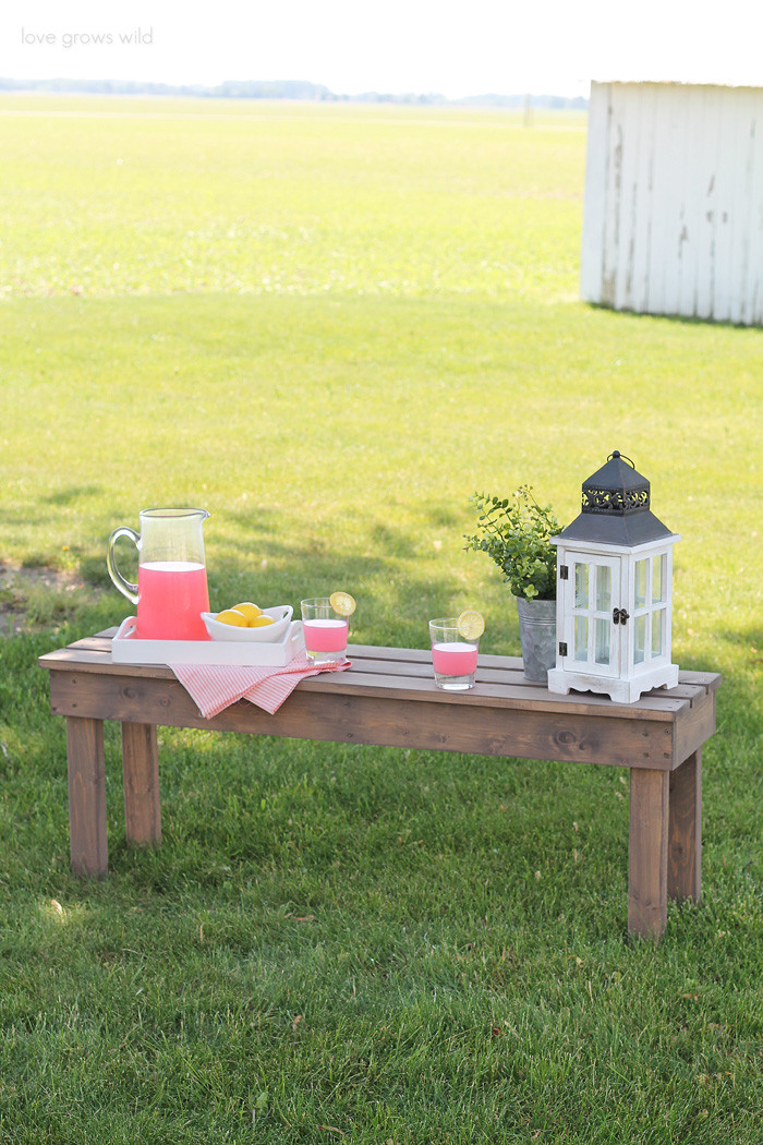 Best ideas about DIY Outdoor Bench
. Save or Pin Easy DIY Outdoor Bench Love Grows Wild Now.