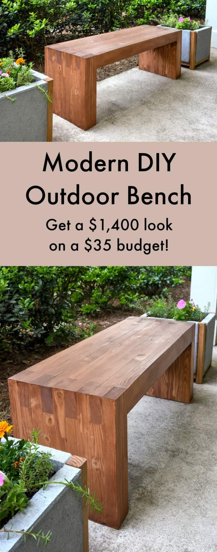 Best ideas about DIY Outdoor Bench
. Save or Pin Williams Sonoma inspired DIY outdoor bench diycandy Now.