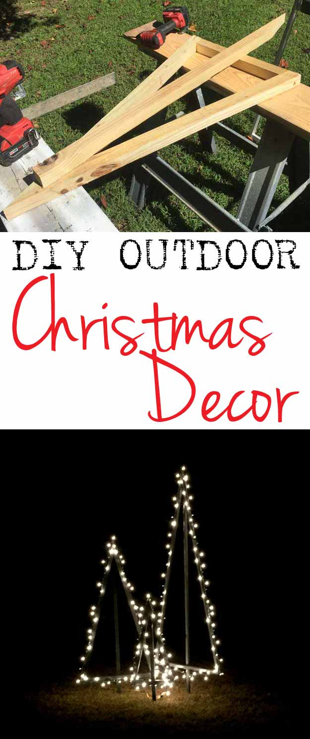 Best ideas about DIY Outdoor Christmas Tree
. Save or Pin DIY Modern Style Lighted Outdoor Christmas Trees Now.