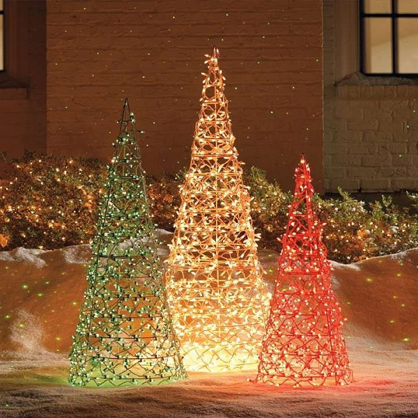 Best ideas about DIY Outdoor Christmas Tree Made Of Lights
. Save or Pin 95 Amazing Outdoor Christmas Decorations DigsDigs Now.