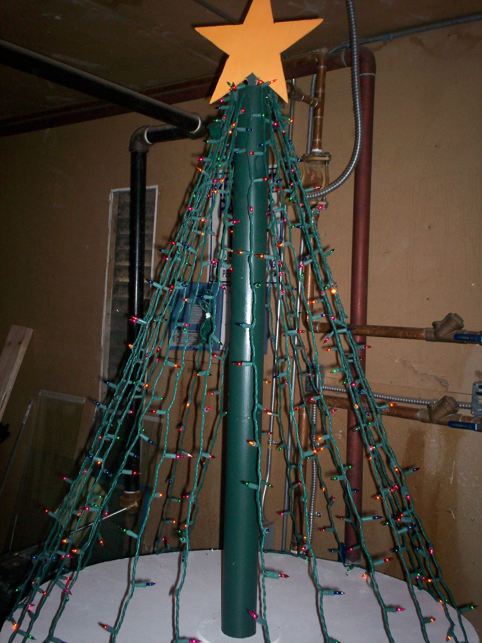 Best ideas about DIY Outdoor Christmas Tree Made Of Lights
. Save or Pin Christmas tree made out of plywood lights pvc pipe Now.