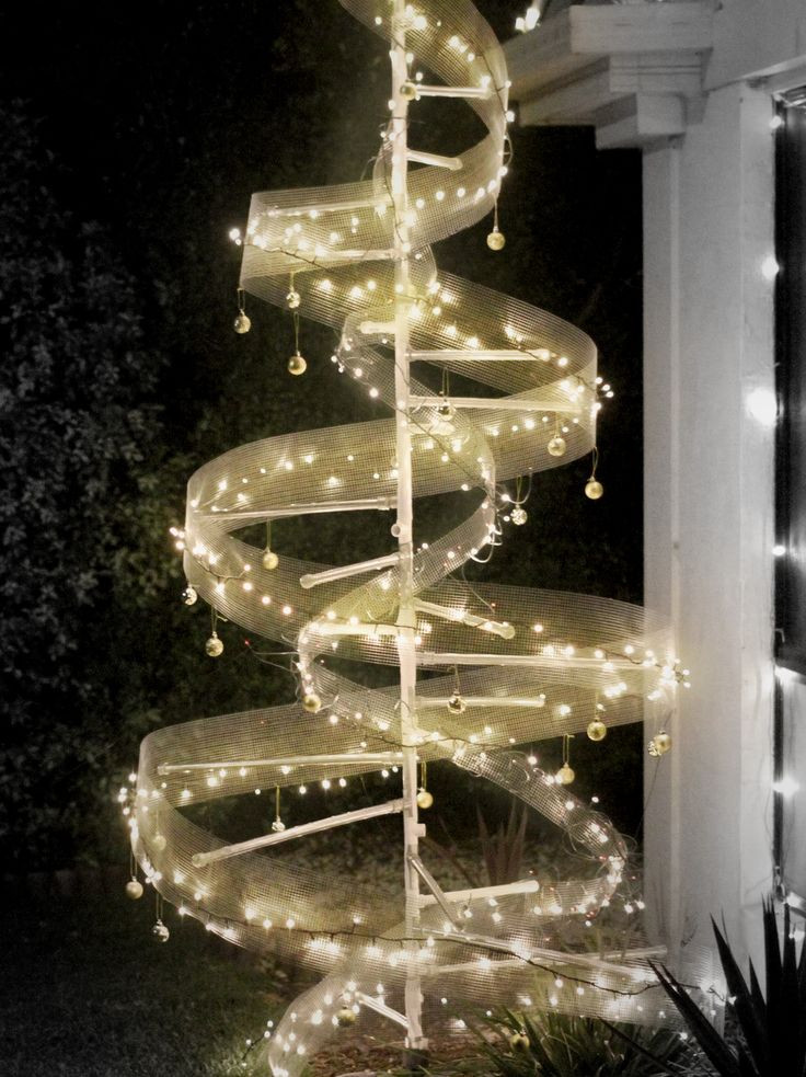 Best ideas about DIY Outdoor Christmas Tree Made Of Lights
. Save or Pin Christmas Tree Outdoor abstract DIY LED Lights PVC pipe Now.