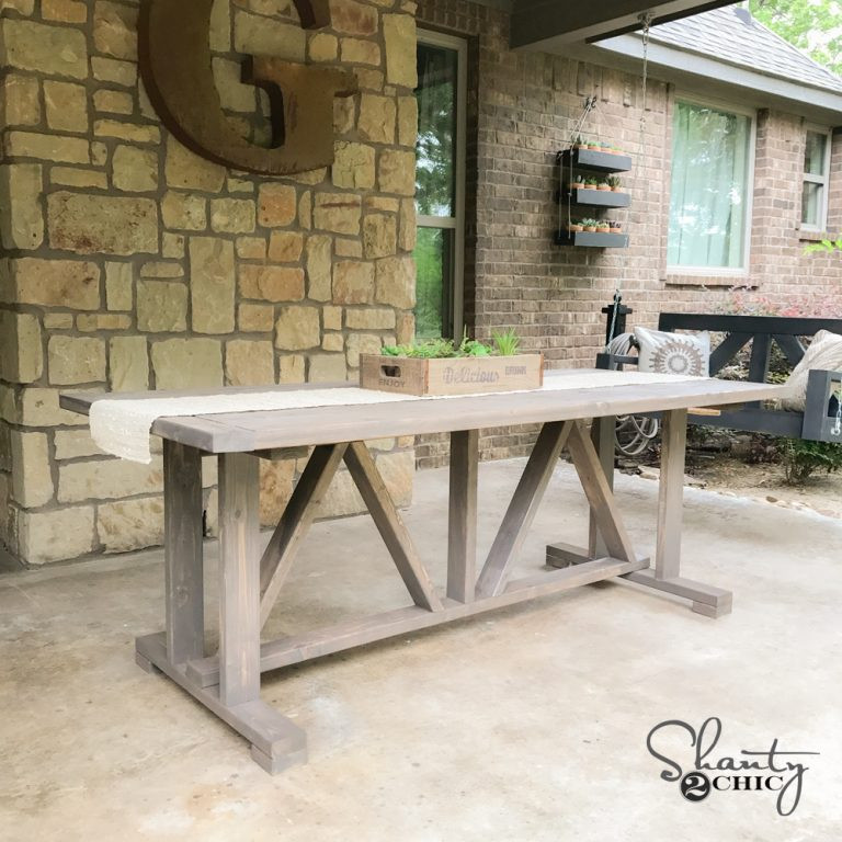 Best ideas about DIY Outdoor Dining Table
. Save or Pin DIY $60 Outdoor Dining Table Shanty 2 Chic Now.