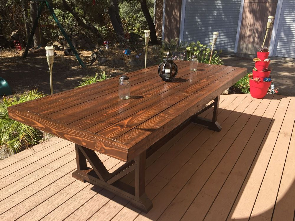Best ideas about DIY Outdoor Dining Table
. Save or Pin DIY Outdoor Dining Table Seats 10 12 Now.