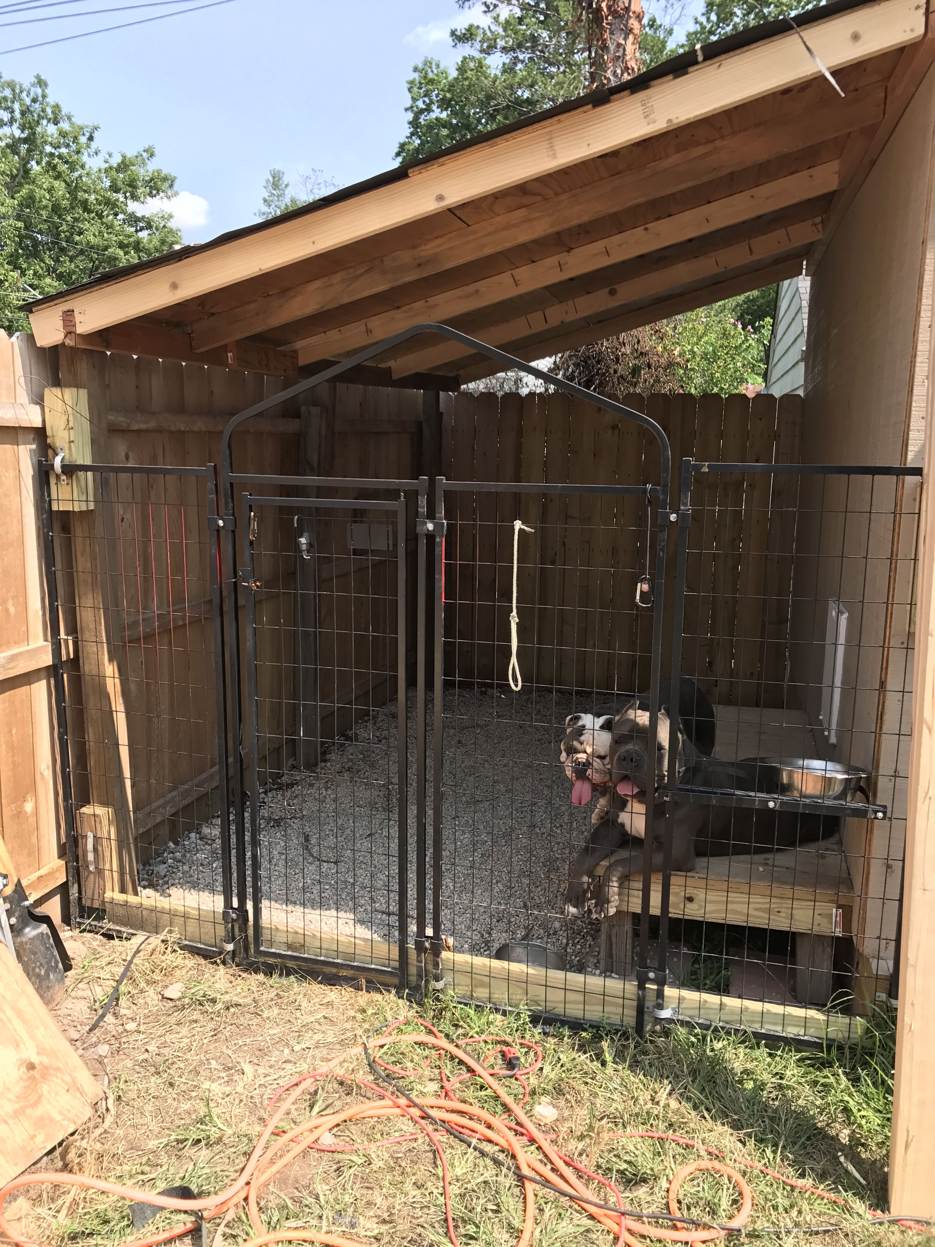 Best ideas about DIY Outdoor Dog Kennel
. Save or Pin Built a dog kennel on the side of my shed Now.