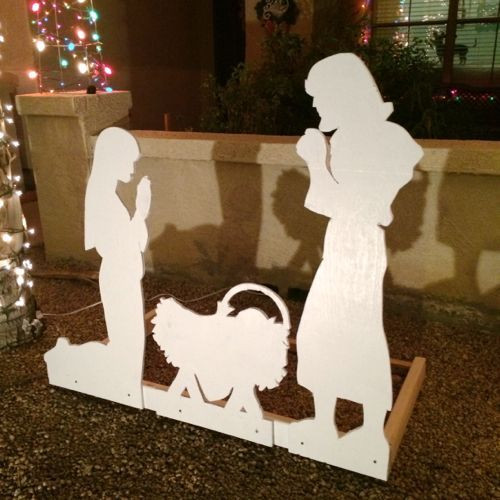 Best ideas about DIY Outdoor Nativity Scene
. Save or Pin Nativity Scene yard silhouette pattern DIY Manger scene Now.