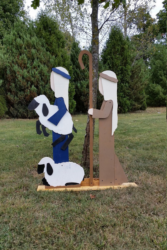 Best ideas about DIY Outdoor Nativity Scene
. Save or Pin Outdoor Wooden Christmas Nativity Shepherd by ExodusWoodcraft Now.