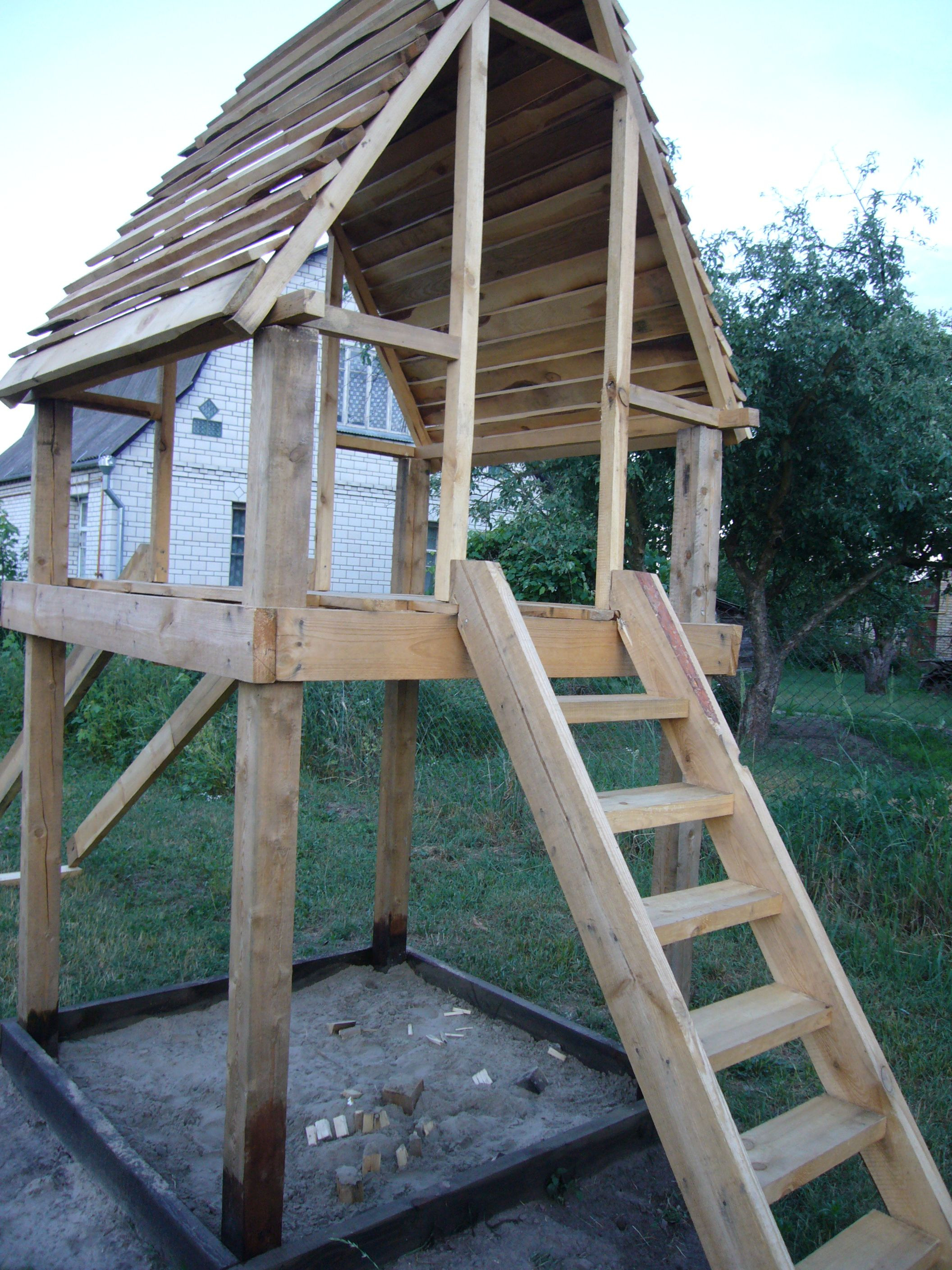 Best ideas about DIY Outdoor Playhouses
. Save or Pin DIY project playhouse with slide Now.