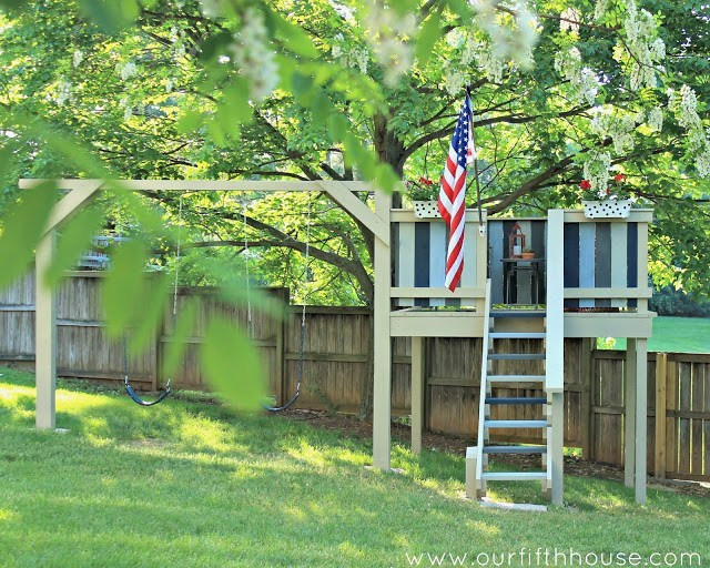 Best ideas about DIY Outdoor Playset
. Save or Pin DIY Swing Set & Playhouse Now.