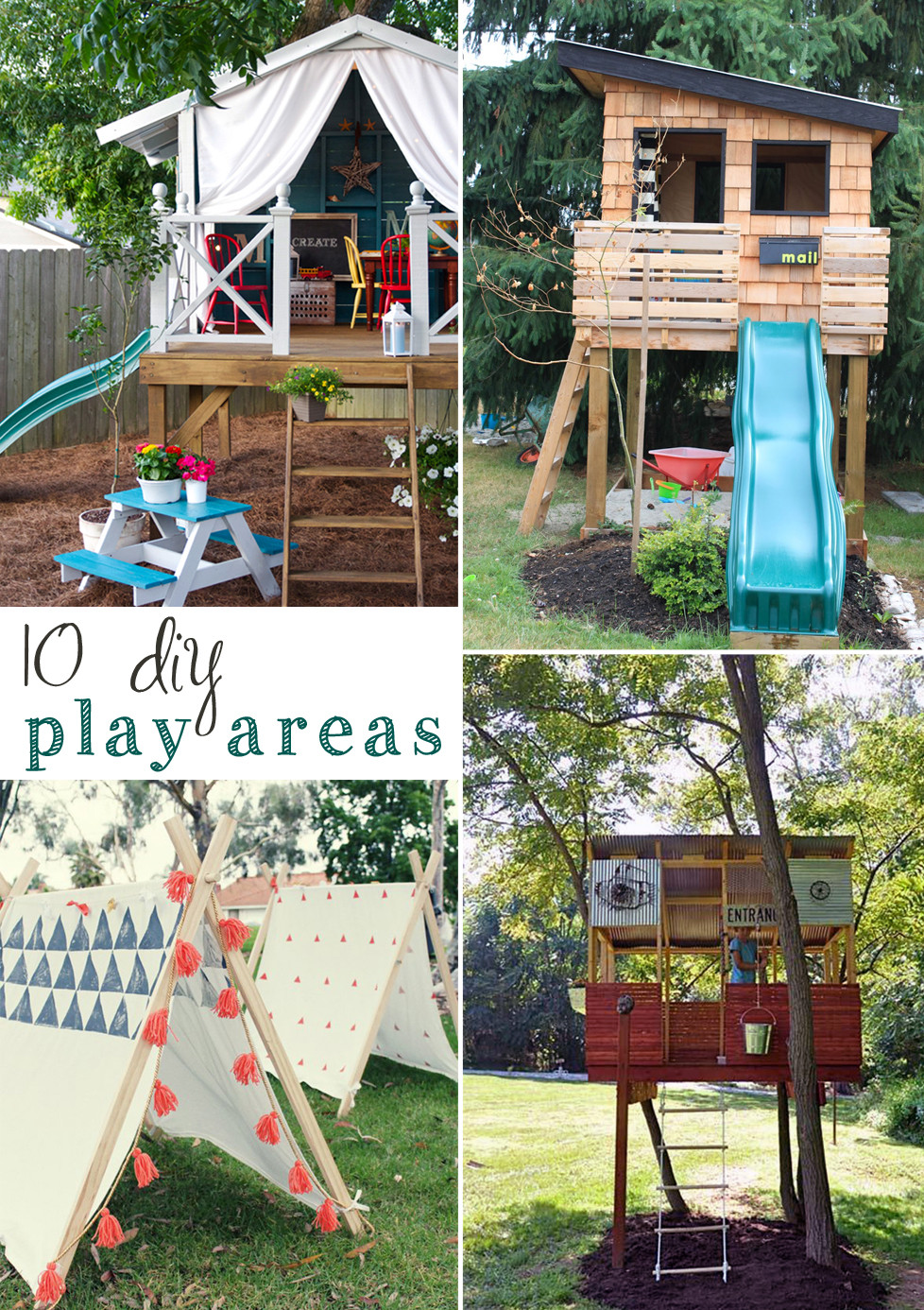Best ideas about DIY Outdoor Playset
. Save or Pin 10 DIY outdoor playsets — Tag & Tibby Now.