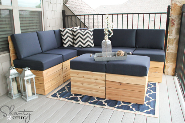 Best ideas about DIY Outdoor Sectional
. Save or Pin DIY Modular Sectional Corner Piece Plans Shanty 2 Chic Now.