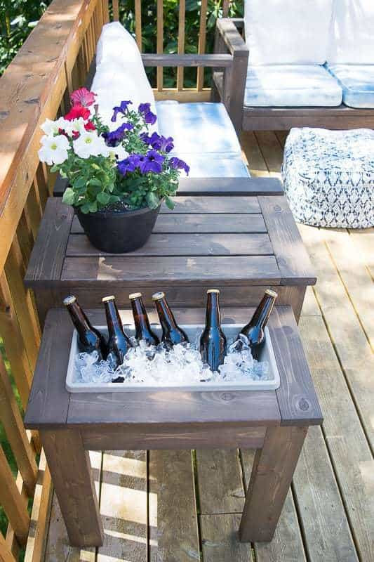 Best ideas about DIY Outdoor Side Table
. Save or Pin DIY End Table with Built In Planter or Ice Bucket The Now.