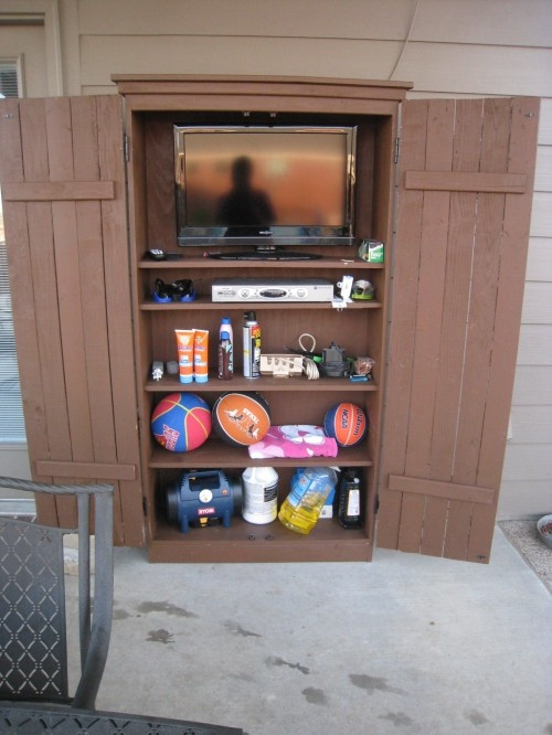 Best ideas about DIY Outdoor Storage Cabinet
. Save or Pin Outdoor Tv Cabinet Diy WoodWorking Projects & Plans Now.