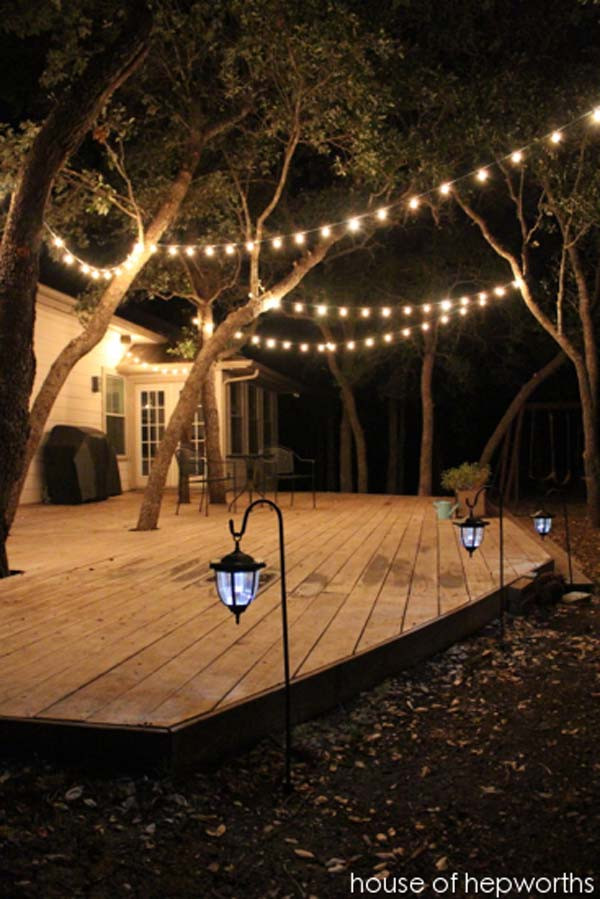 Best ideas about DIY Outdoor String Lights
. Save or Pin 15 DIY Backyard and Patio Lighting Projects Now.